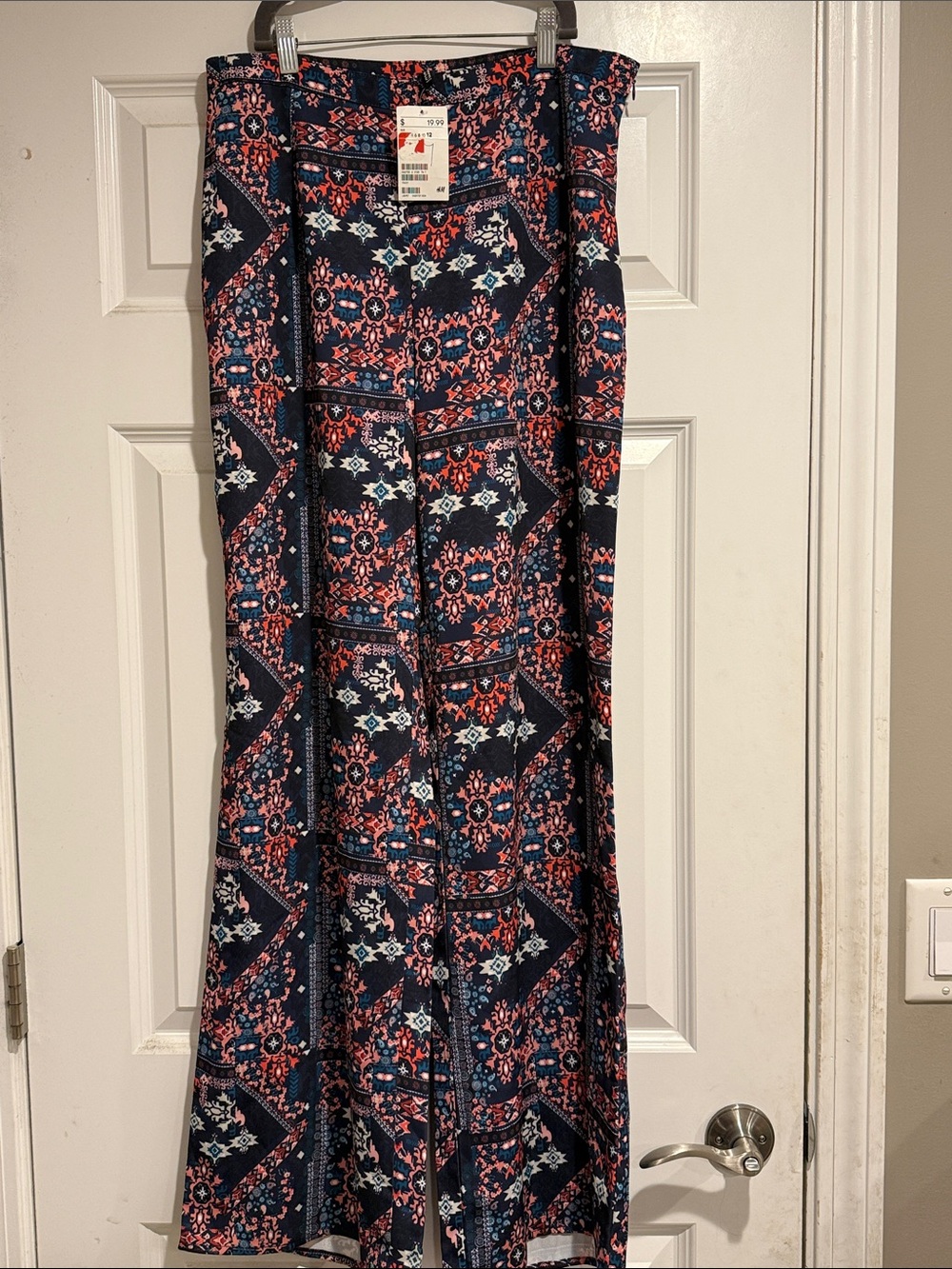 H&M wide leg flowy Aztec print Pants